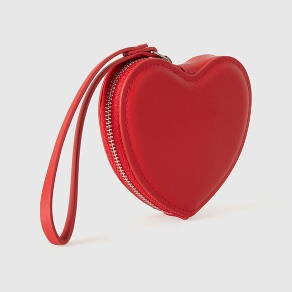 Anthropologie Handbags - Heart-Shaped Red Wristlet W14